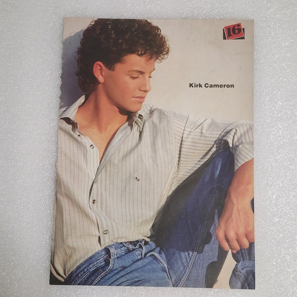 Kirk Cameron Shane Conrad double-sided poster pinup clipping vintage 8x10 1990s